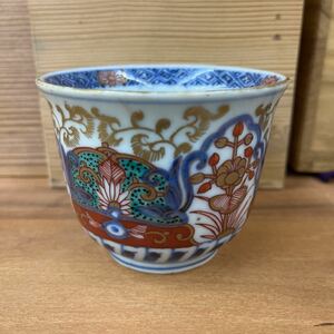 7-151 ◆旧蔵◆古美術 中国古玩 大明成化年製款　鮮やかな花　　煎茶道具　色絵 