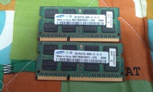 【中古品】DDR3 メモリ2GB×2枚 計4GB ②