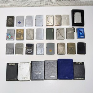 ZIPPO ジッポーオイルライター 24点まとめ ベネチアンアラベスク1977年 ハーレーダビッドソン1982年など 斜字体ビンテージ品あり 現状品