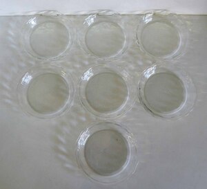 ☆コカ・コーラ×パイレックス ロゴ入り 耐熱ガラス パイ皿 ガラスプレート 7枚セット USED品☆