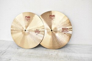 3409 中古品 PAiSTE 2002 TOP MEDIUM HI-HAT 14インチ/MEDIUM HI-HAT BOTTOM 14インチ パイステ シンバル