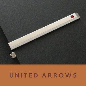 9503◆ユナイテッドアローズ◆ネクタイピン◆シルバー×レッドストーン◆タイピン～タイバー◆上質セレクトショップ～UNITED ARROWS◆新品