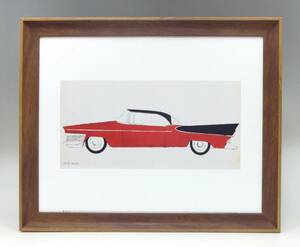 新品☆額付アートポスター★絵画☆Andy warhol★アンディ・ウォーホル☆アメリカンポップアート◎インテリア☆RED CAR☆赤い車☆103