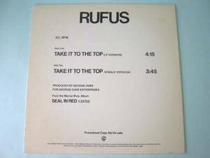 □試聴□Rufus - Take It To The Top/George Duke/US Promo□