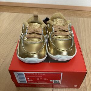 【未使用】NIKE ナイキAIR MAX 90 CRIB QS METALLIC GOLD サイズ1c 7cm キッズ ベビー CV2397-700