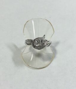 【質屋 尾張屋商店 東京】 ☆仕上済☆ Pt900 プラチナ ダイヤモンドレディースリング #12 0.33ct 0.14ct