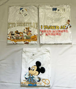 【未使用品】ディズニーTシャツ　３種各１点　男性用Lサイズ