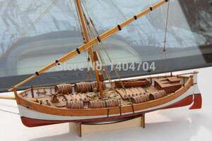 ★NIDALE モデル Sacle 1/48 古典的な古代帆船モデルキット: 地中海 LEUDO 1800-1900 船木製モデル★
