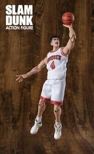 【即納】スラムダンク 1/10 可動フィギュア 湘北　白ユニフォーム 赤木剛憲 4号 SLAMDUNK ACTION FIGURE 非s.h.figuarts figma