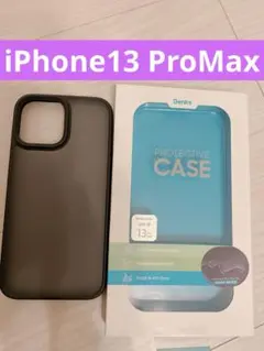 iPhone13 ProMax 用 ケース 半透明 マット ブラック