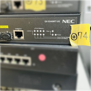 ◎74 NEC QX-S3408FT-2G B02014-03401 100M高機能 レイヤ2 スイッチ Switch IRFスタック IEEE802.1X MAC認証 Web認証 IPv6 イーサネット