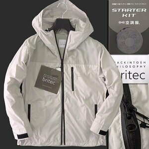 新品 4.4万 マッキントッシュフィロソフィー 空調服(R) britec マウンテンパーカー 42(XL) 灰 【J43884】 薄型ファン バッテリー ブルゾン