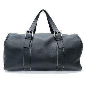 #anb ロエベ LOEWE ボストンバッグ 黒 パドロック付き 旅行カバン レザー レディース [863400]