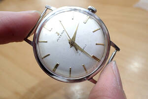 時計店在庫 スイス ジュベニア/JUVENIA ◆ ゴールドインデックス 手巻き アンティーク メンズ腕時計