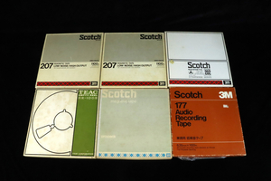 オープンリールメタルテープ 6本まとめ Scotch207/202/177 magnetictape TEAC RE-1002 テープ オーディオ オープンリールデッキ 020IDBIA13
