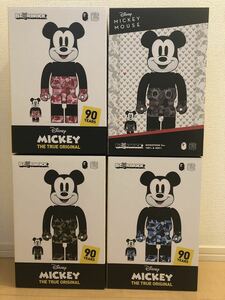 BAPE MICKEY MOUSE ベアブリック/BE@RBRICK 100%&400% 4種セット(メディコムトイ・フィギュア・エイプ・ミッキーマウス・ディズニー)