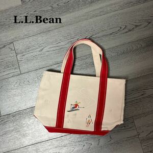 L.L.Bean スキー刺繍 トートバッグ USA製 エルエルビーン