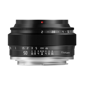 銘匠光学 TTArtisan 50mm f/2 単焦点レンズ 富士フイルムＸマウント ブラック 中望遠 xマウントレンズ