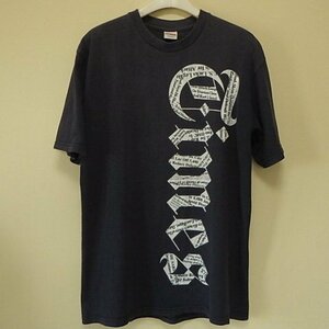 ☆ 初期 2003年 03SS Supreme シュプリーム Hard Times Tee ハード タイムズ Tシャツ (ネイビー紺L)RGG