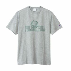 【新品未使用】Champion/チャンピオン オックスフォードグレー 染み込みプリントTシャツ XLサイズ