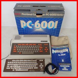 ☆NEC パーソナルコンピュータ PC-6000シリーズ PC-6001 本体 レトロPC PC60 日本電気 箱説デモテープ付 通電のみ確認【40