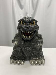 ★当時物 ユタカ ゴジラ 1994 フィギュア 特大 ソフビ 貯金箱/特撮 怪獣 東宝 グッズ SD 倶楽部 レトロ GODZILLA でっかい貯金箱 