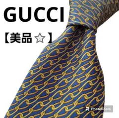 【美品】グッチ　GUCCI　ネクタイ　総柄　デザイン柄　シルク　ブランド　高級