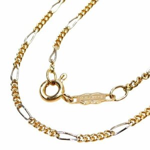 J◇K18 ウノアエレ コンビ チェーン ネックレス 40.5cm イエロー ホワイト 2色 18金 750 gold chain necklace UNOAERRE【ネコポスOK】