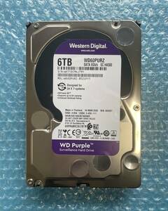 WD 6TB HDD WD60PURZ 3.5インチ SATA 6Gb/s 中古動作品 正常【D-113】