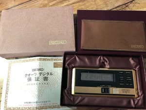 AK75 超希少 デッドストック級 付属品付 SEIKO セイコー ポケットアラーム ゴールド 7421-821M クオーツ アンティーク ヴィンテージ 時計