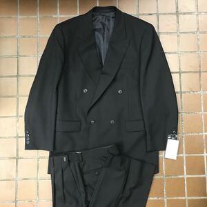 【衝撃の価格】フォーマルダブルスーツ/新品未使用　激安/A6 ブラック　黒/ノーベンツ　2タック/冠婚葬祭 喪服 礼服 ★格安なのに絶品★