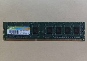 ME38-5【動作品】Silicon Power DDR3-1333 4GB×1枚【送料無料】PC3-10600 デスクトップPC用 SP004GBLTU133N02 non-ECC Unbuffered