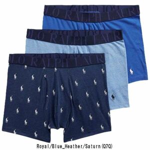 ※訳あり アウトレット POLO RALPH LAUREN(ポロ ラルフローレン)ミドル ボクサーパンツ 3枚セット Stretch Classic Fit NWBBP3-Q7Q Lサイズ