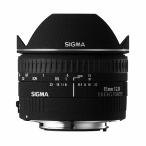 SIGMA 単焦点魚眼レンズ 15mm F2.8 EX DG DIAGONAL FISHEYE キヤノン用 対 (中古品)