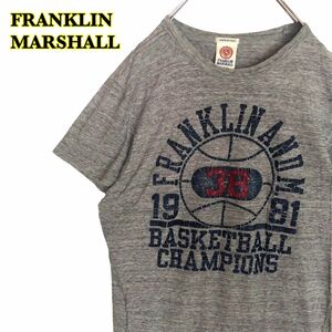 FRANKLIN MARSHALL フランクリンマーシャル　バスケ　半袖Tシャツ グレー　イタリア製　レディース　Lサイズ　【AY0494】