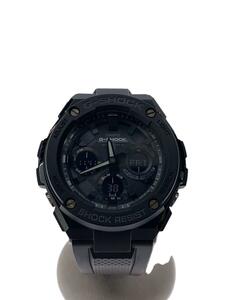 CASIO◆ソーラー腕時計・G-SHOCK/デジアナ/BLK/BLK/GST-W100G-1BJF