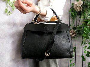 ●超美品●FENDI フェンディ●FFロゴ型押し●カーフ レザー 本革●2way ハンド バッグ●黒●G金具●ヴィンテージ●A4 収納 かばん●Js45692