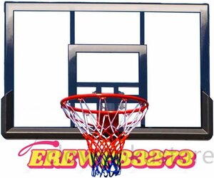 標準サイズ壁掛けバスケットボールプレート幅120*長さ80CM室内屋外バスケットボールフレームバスケットボールリング直径45CM PC材質透明