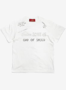 【Indian Motocycle】Sサイズ　ハンドペイント"GOD OF SPEED"　Tシャツ　インディアンモトサイクル　ランブル