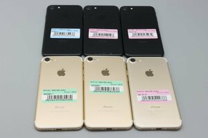 Apple iPhone7 128GB Black / Gold 合計6台セット A1779 ■au★Joshin(ジャンク)4236【1円開始・送料無料】
