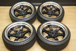 H260【人気】KBレーシング 2ピース PCD139.7 8.5J+7 カスタムハイエース 205/40R18 ESSEX ファブレス