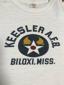 ■　1円スタート　売り切り　ウエアハウス　半袖　Tシャツ　KEESLER A,F,B BILOXI,MISS　サイズM　中古　　　　　　　　　送料250円～