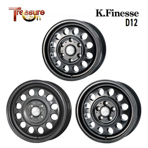 送料無料 トレジャーワン K.Finesse D12 3.5B-12 +42 4H-100 (12インチ) 4H100 3.5B+42【1本単品 新品】