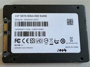 ADATA SSD 240GB【動作確認済み】1004　