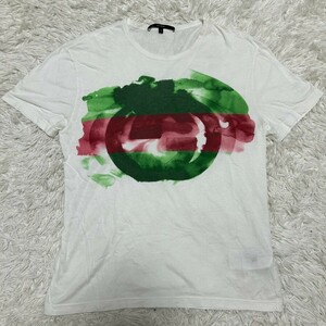 美品◆希少◆トムフォード グッチ GUCCI 半袖 Tシャツ インターロッキング トップス プルオーバー 白 ホワイト メンズ レディース S〜M