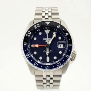 美品 SEIKO5 sports セイコーファイブスポーツ　 4R34-00A0 SBSC003 自動巻き 腕時計 メンズ ブルー