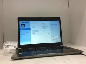 ジャンク/ TOSHIBA dynabook R63/D PR63DEAA647AD11 Intel Core i5-6200U メモリ4.1GB SSD128.03GB 【G17135】