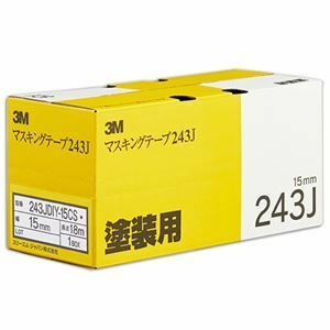 【新品】（まとめ）3M スコッチ マスキングテープ243J 塗装用 15mm×18m 243JDIY-15CS 1セット（80巻：8巻×10パック）