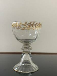 エミールガレ　初期作品　エナメルガラスのクープ型ワイングラス