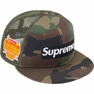 【新品未着用】Supreme Box Logo Mesh Back New Era Woodland Camo 7-1/2 24SS 正規品付属品完備メッシュバックボックスロゴニューエラ